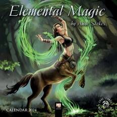 Flame Tree Publishing Anne Stokes Elemental Magic Mini Wall Calendar 2024