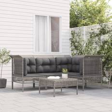 Rotin Synthétique Ensembles de Salon d'Extérieur vidaXL Jardin Avec Coussins 5 pcs de Meubles de Terrasse Canapé de Patio Moderne Ensemble de Salon d'Extérieur