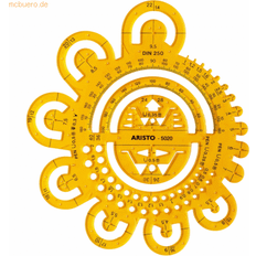 Aristo Abrundungsschablone Radien/Symbole 162x162mm 1,5mm transparent