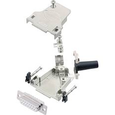 Boot- en autoluidsprekers encitech D-Sub Female Connectorset 45 ° D45ZF15-DMS-W-K