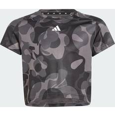 Vêtements pour enfants Adidas Essentials AEROREADY Seasonal Print Crop T-Shirt Kids Black Unisex