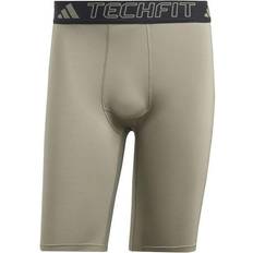 Green - Men Tights Adidas Techfit Training Short Tight Men olive