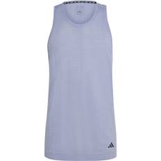 Men - Silver Tank Tops adidas Performance Mens Yoga Training Tank Top - Silver Cotton