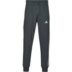 adidas Essentials French Terry Tapered Cuff 3-stripes Träningsbyxa Herrar Grå