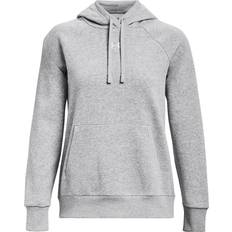 Under Armour Women's UA Rival Fleece Hoodie Mod - Gray Light Heather/White