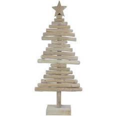 Beige Christmas Trees Northlight 25.5 Rustic Wooden with Star Top Christmas Tree