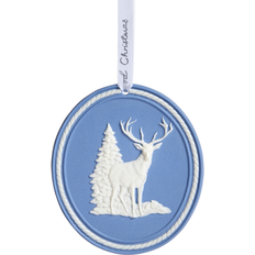 Wedgwood Holiday Cameo Reindeer Christmas Tree Ornament