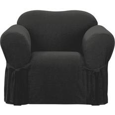 Loose Sofa Covers Sure Fit Farmhouse Armchair Basketweave Loose Sofa Cover Black