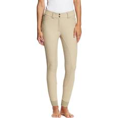 Beige - Equestrian Trousers Ariat Tri Factor Grip Silicone Full Seat Breeches Colour Beige