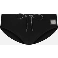 Dolce & Gabbana Swimwear Dolce & Gabbana Slip Mare Con Placchetta-Uomo Nero