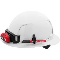 Headgear Milwaukee BOLT White Full Brim Type 1, Class Vented Hard Hat