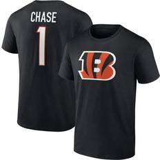 Fanatics Men's Ja'Marr Chase Black Cincinnati Bengals Player Icon Name & Number T-Shirt