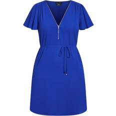 City Chic Sweet Fling Dress - Electric Blue