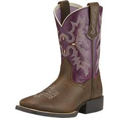 Lila Reitschuhe Ariat Kid's Tombstone Western Boots - Vintage Bomber Plum Leather