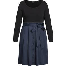 City Chic Uptown Dress - Navy