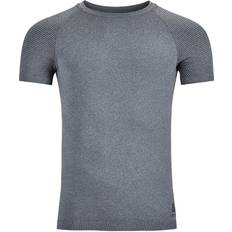 Grey - Men Base Layer Tops Odlo Walking clothing Bl Top Crew Neck S/S Performance Light Grey Melange for Men