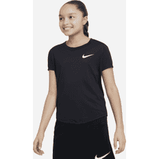 Golf Tops Children's Clothing Nike DriFIT Girls' Essential Scoop Neck TShirt, Black, Golf Top