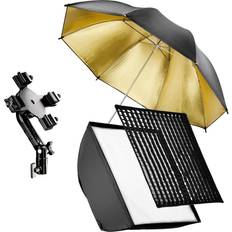 Walimex Set 4 Flash Holder, SB 60, Umbrella gold