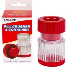 Acu-life pill crusher and storage container, grinds tablets into powder