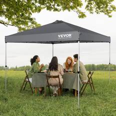 Silver Pavilions & Accessories VEVOR Pop Up Canopy Tent 10 x 10 ft Dark Gray