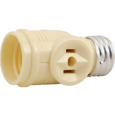 Beige Power Strips & Extension Cords GE 2-Outlet Socket Adapter, or Cream