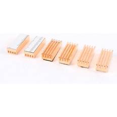 Computer Cooling Uxcell 22x8x5mm Pure Copper Heatsink Self-Adhesive Cooling Fins