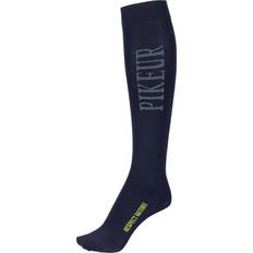 Equitación Calcetines Pikeur Hasta La Rodilla Respect Nature - Night Blue/Grey