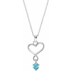 Kedja med hänge Halsband, med Zirkonia syntet, med Sötvattensodlad pärla, cm, Silver, Levereras en presentask för smycken, 2016276