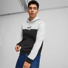 Puma Unisex Jumpers Puma Ess Block Tape Hoodie FL Light Gray