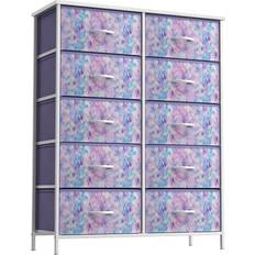 Fabric Chest of Drawers Sorbus 10 Faux Wood Tie-Dye Purple Chest of Drawer 34x47"