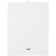 Normann Copenhagen Yummy Sausage Kökshandduk Brun, Vit (70x50cm)