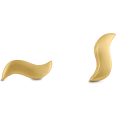 ByBiehl Øreringe ByBiehl Wave Stud ørestikker guldbelagt