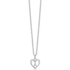 Hvidguld - Kubisk Zirkon Halskæder Aagaard Heart Pendant - Silver