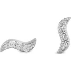 ByBiehl Øreringe ByBiehl Wave Studs - Silver/Transparent