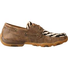 Synthetic - Women Boat Shoes Twisted X Driving Moc - Hair On Hide/Bomber