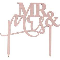 Roze Taartdecoraties Ginger Ray Mr and Mrs Rose Gold Acrylic Wedding