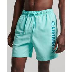 Homme Maillots de bain Superdry Core Sport 17-Zoll Badeshorts - Hellblau