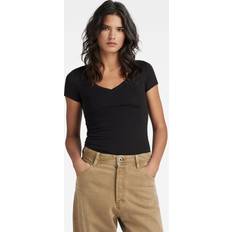 G-Star Dame T-shirts G-Star Basic V-Neck Cap Sleeve T-Shirt Black Women