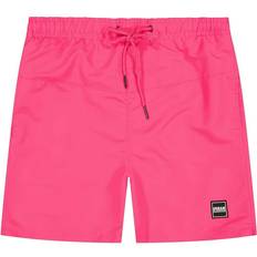 M Badehosen Urban Classics Block Swim Shorts, neonpink