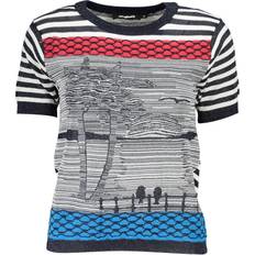 Desigual Women T-shirts Desigual Striped Knit Sweater - Blue