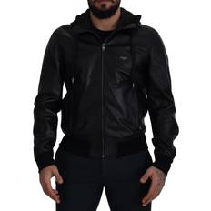 Pelle Giubbotti Dolce & Gabbana Leather Jacket with Hood