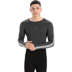 Merinowolle Basisschicht-Oberteile Icebreaker ZoneKnit 200 Longsleeve - Grau