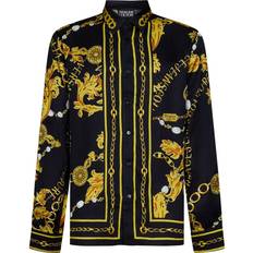 Versace Jeans Couture Baroque Print Silk Shirt - Black