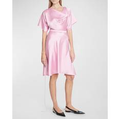 Victoria Beckham Draped Sleeve Cut Out Mini Dress