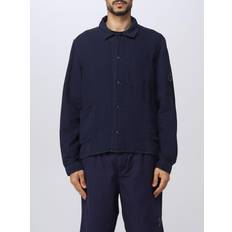 C.P. Company Skjorter C.P. Company Linen Pocket Shirt - Blå