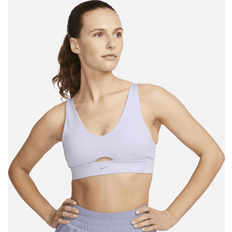 Nike indy sports bh dame Nike Indy Plunge Cutout Medium-Support Sports Bh - Dame - Blå