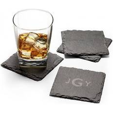 True Twine Square Slate Modern Coaster