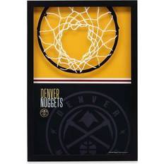 Sports Fan Products Open Road Brands Denver Nuggets x 17 Glass Framed Sign