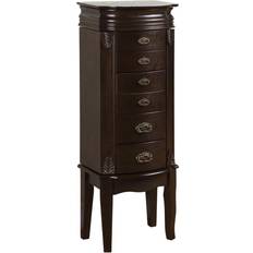 Brown - Men Jewelry Storage Powell Joelle Jewellery Armoire - Espresso