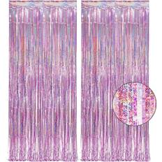 Hanging Doorway Party Curtains Doorway Party Curtains Tinsel Curtain Backdrop Glitter 2pcs